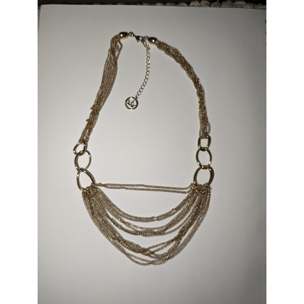 Vintage Trifari Gold tone Multi Chains 20"  Necklace W 3" Extender‎ & Crown